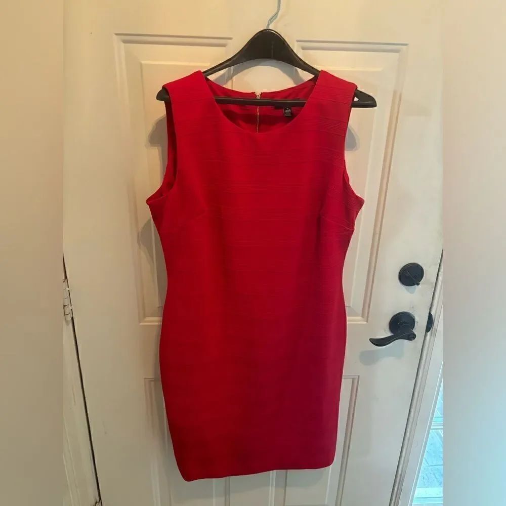 Chaps Red Mini Shift Dress size 16 - Picture 4 of 4